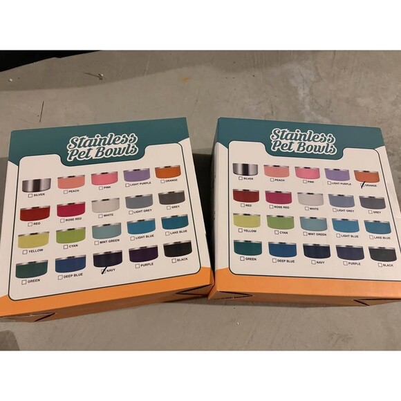 NIB set of 2 dog cat food bowls - Picture 4 of 6